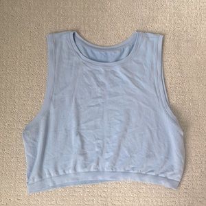 Blue workout tank